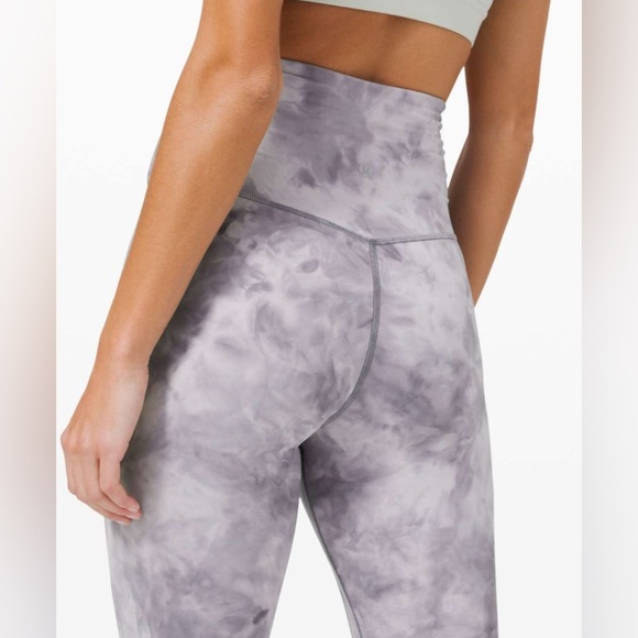 Lululemon Align Cross Waist Crop 21” Leggings - Diamond Dye Stargaze Pitch Grey - Picture 4 of 11